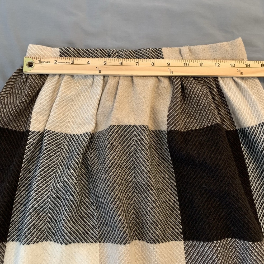 Vintage Robyn Skirt Womens M Multicolor Plaid Wool Blend A-Line Midi Elastic - Picture 3 of 7